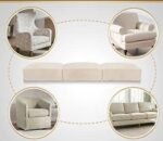 Sofa Foam Cushions in Velvet with Zip Cover - Image 4