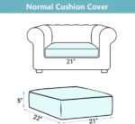 Sofa Foam Cushions in Velvet with Zip Cover in Dark Blue - Image 5