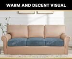 Sofa Foam Cushions in Velvet with Zip Cover in Grey - Image 6