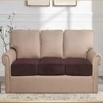 Sofa Foam Cushions in Velvet with Zip Cover in Mahogany - Image 3