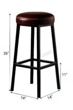 Bar Stool/Bar Chairs with Foot Pads, Barstools with Sturdy Frame, Backless Bar Stools, Breakfast Stools, for Kitchen Island, Bar, Cafe, Black - Image 7