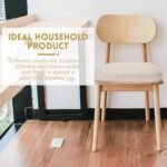 Square Chair Pads with Ties | Seat Cushions with Ties Set of 6 in Cream - Image 2