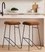 Bar Stool with Metal Legs High Sitting Bar Stool for Kitchen Living Room Metal Counter Stool for Office Hallway Bedroom - Image 5