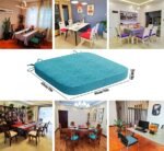 Square Chair Pads with Ties | Seat Cushions with Ties Set of 4 in Sky Blue - Image 3