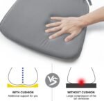 Square Chair Pads with Ties, Seat Cushions, Large Chair pad for Sitting Set of 6 - Image 5