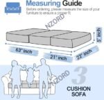 Sofa Foam Cushions in Velvet with Zip Cover in Red - Image 4