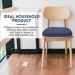 Square Chair Pads with Ties | Seat Cushions with Ties Set of 6 in Blue - Image 4