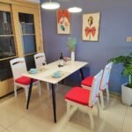 Outdoor Chair Cushions Set of 4, Water Resistant Dining Chair Cushions with Ties, Square Chair Pad/Red - Image 4