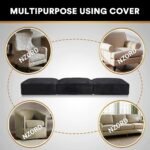 Sofa Foam Cushions in Velvet with Zip Cover in Black - Image 4