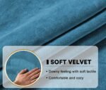 Sofa Foam Cushions in Velvet with Zip Cover in Blue - Image 2