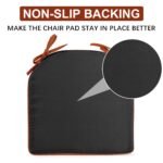 Cushions for Dining Chairs 4 Pack - Memory Foam Chair Pads with Ties and Non-Slip Backing - Seat Cushion for Kitchen Chair - Image 6