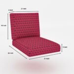 Sofa Foam Cushions with Zip Cover in Pink - Image 3