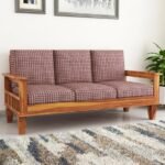 Sofa Foam Cushions with Zip Cover in Brown