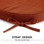 Cushions for Dining Chairs 4 Pack - Memory Foam Chair Pads with Ties and Non-Slip Backing - Seat Cushion for Kitchen Chair - Image 5