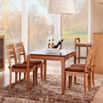 Square Chair Pads with Ties Dining Chair pad for Sitting Filled Foam Set of 4, Dark Brown - Image 2